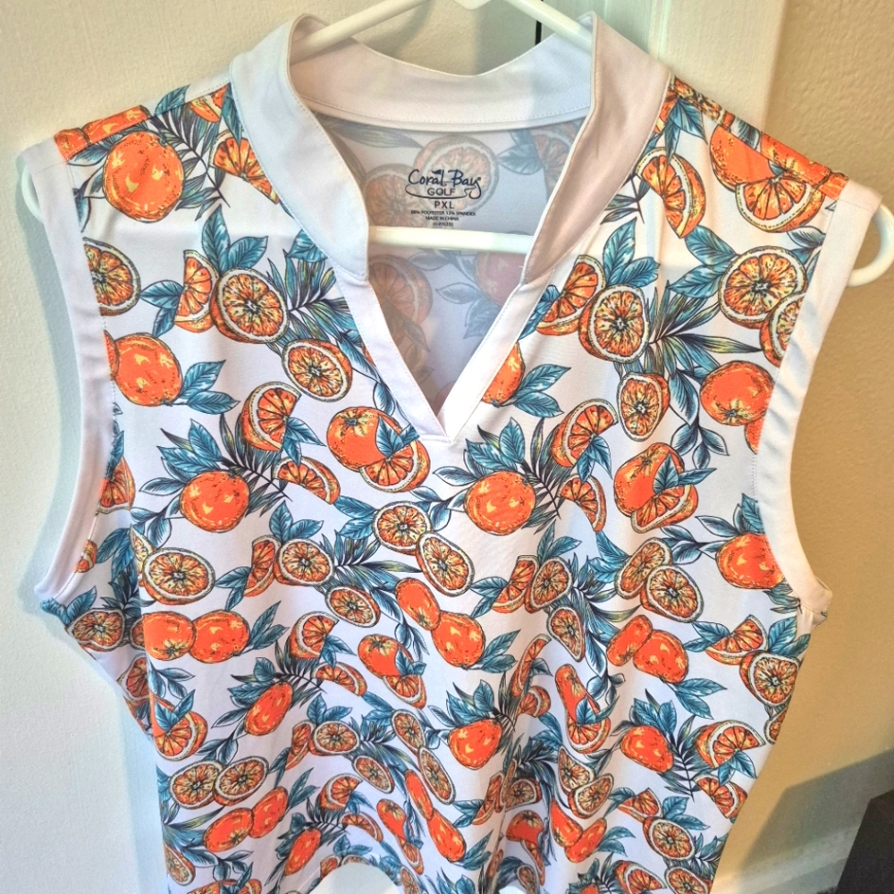 Coral Bay "Florida Orange" Woman's Sleeveless Shirt